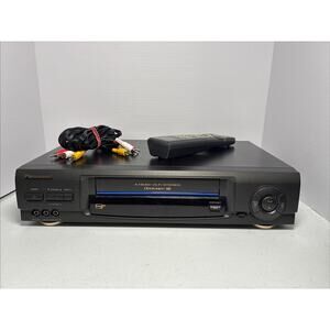Panasonic Blue Line PV-V4610 VHS VCR Omnivision Player Recorder w/ Remote WORKS
